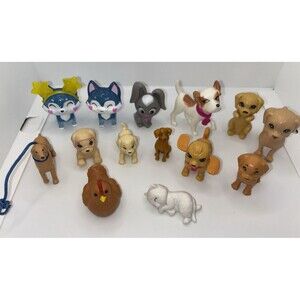 Lot Of 14 Barbie Pets Mattel Dogs Cats Foxes Bunny Chick Some Vintage Super Cute